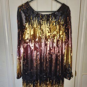 Charlotte Russe multi color sequin dress size S